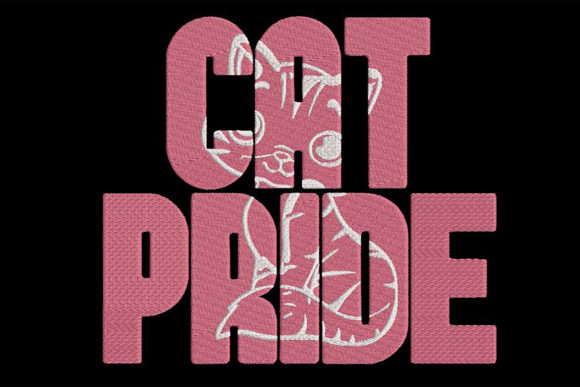 Cat Pride: A Clean, Confident Embroidery Statement