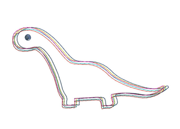 Dino Scribble Stitch: Playful Holiday Charm