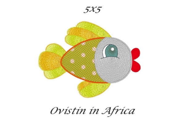 Orange Yellow Sassy Applique Fish