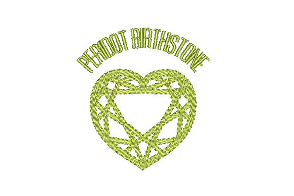 Peridot Birthstone Faceted Heart