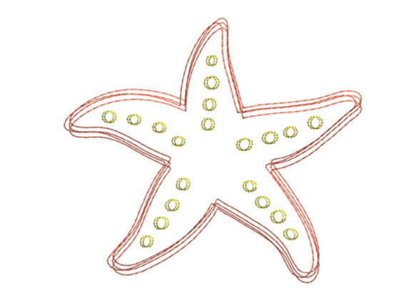 Starfish Scribble Stitch: A Coastal Holiday Embroidery Gem