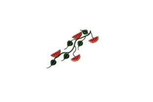 Watermelon Vine Embroidery Design